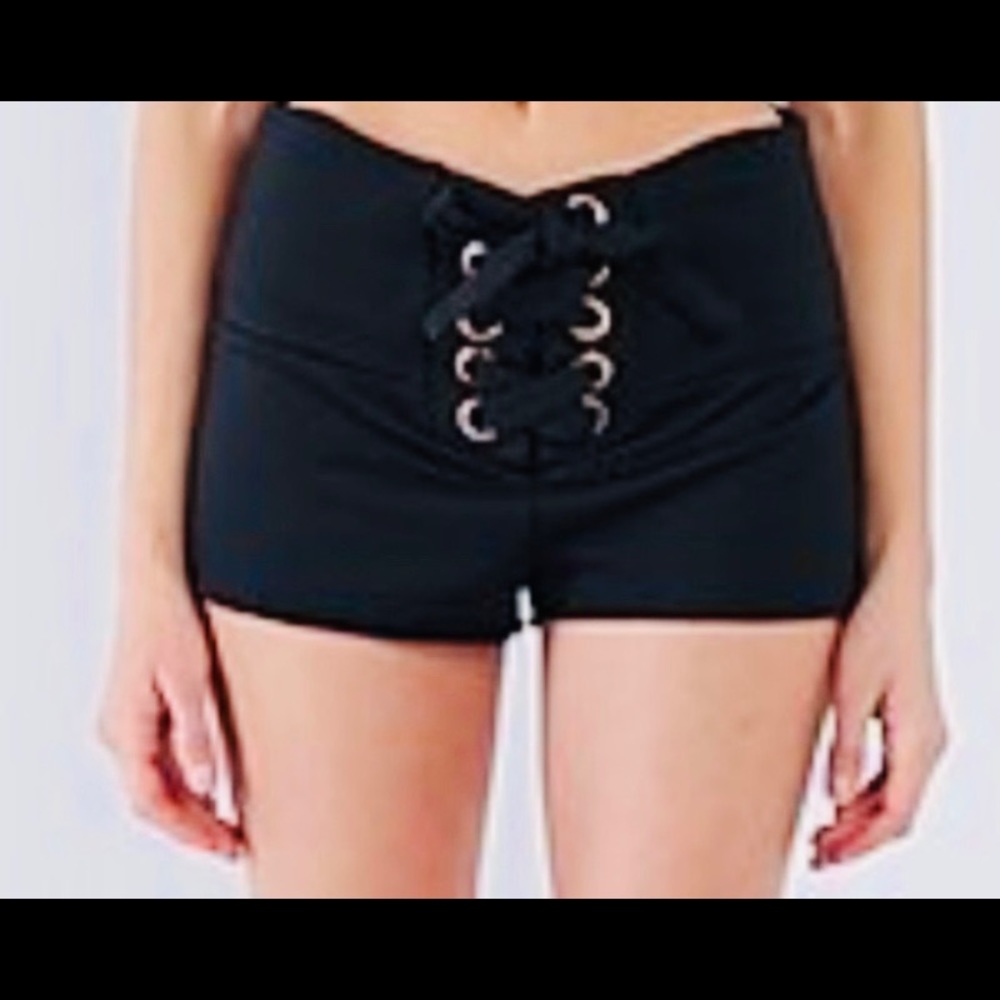 Lace Up Short Shorts